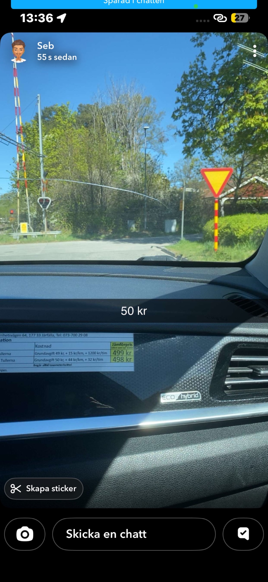 Uber taxi med rabattkod – 50 kr istället för 498 kr